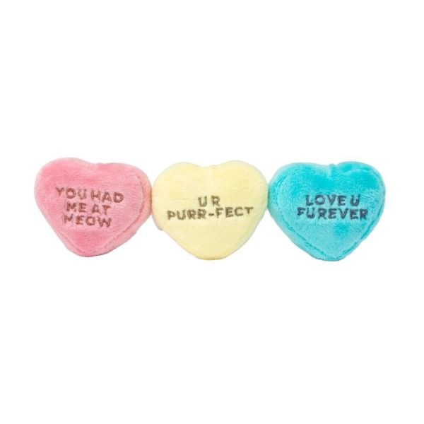 Candy Hearts (3 unidades en una cuerda) - Juguete para gatos