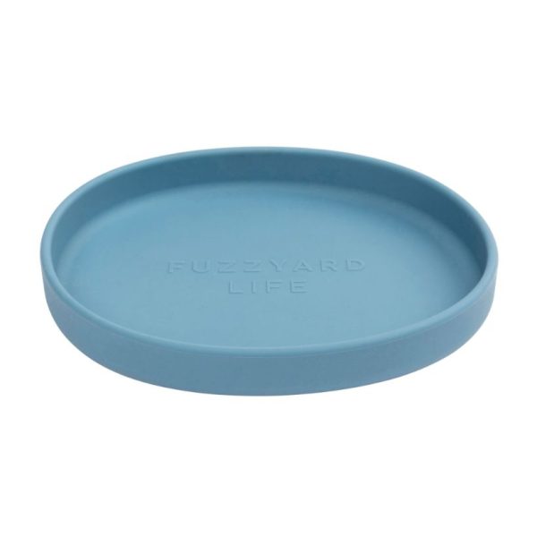 French Blue - Comedero plano de silicona FuzzYard Life para gatos