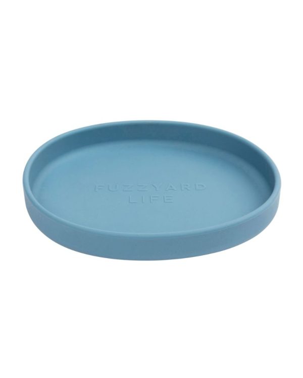 French Blue - Comedero plano de silicona FuzzYard Life para gatos