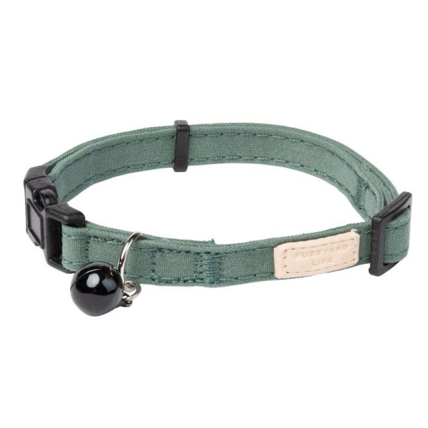 Myrtle Green - Collar de algodón para gatos FuzzYard Life