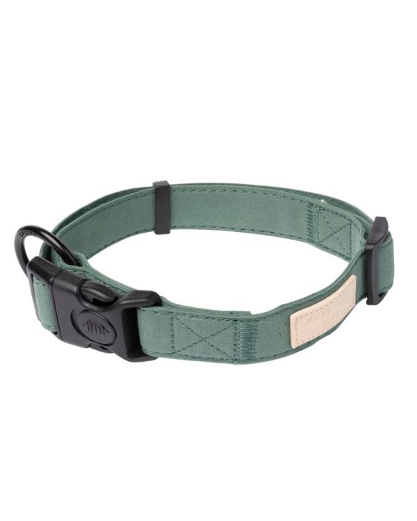 Myrtle Green - Collar de algodón para perros FY Life