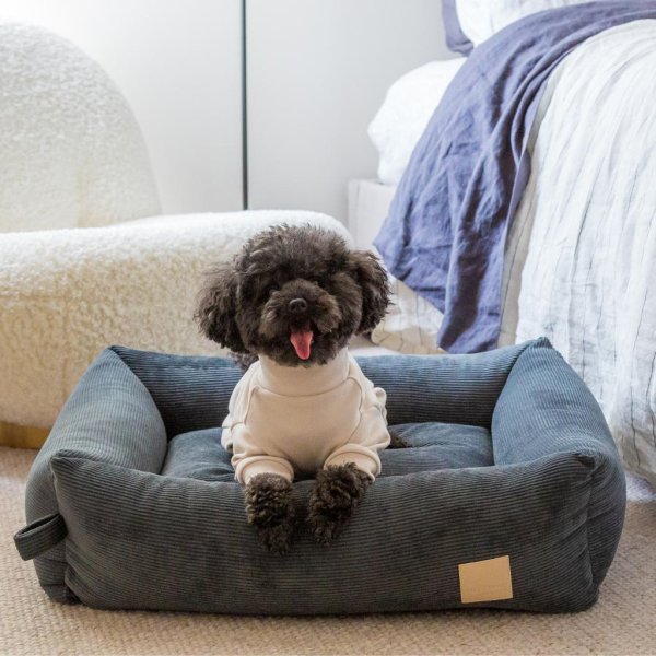 Slate Grey - Cama para perros de pana FuzzYard Life - vista 3