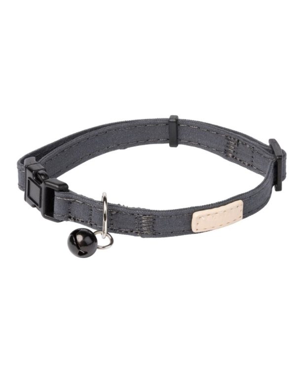 Slate Grey - Collar de algodón para gatos FuzzYard Life