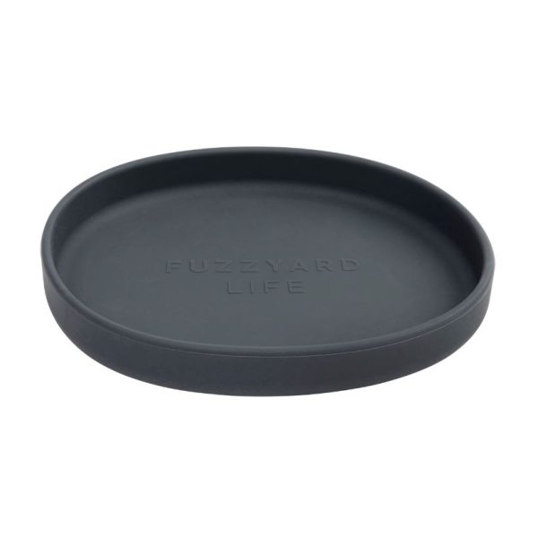 Slate Grey - Comedero plano de silicona FuzzYard Life para gatos