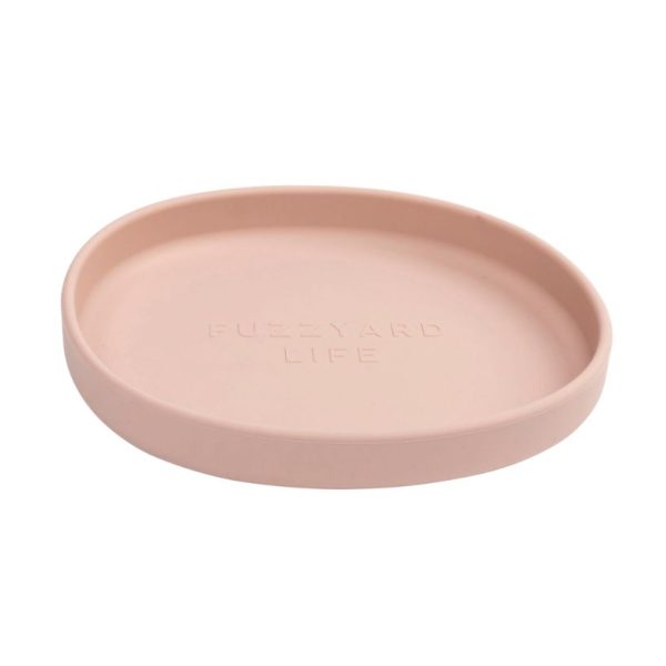 Soft Blush - Comedero plano de silicona FuzzYard Life para gatos