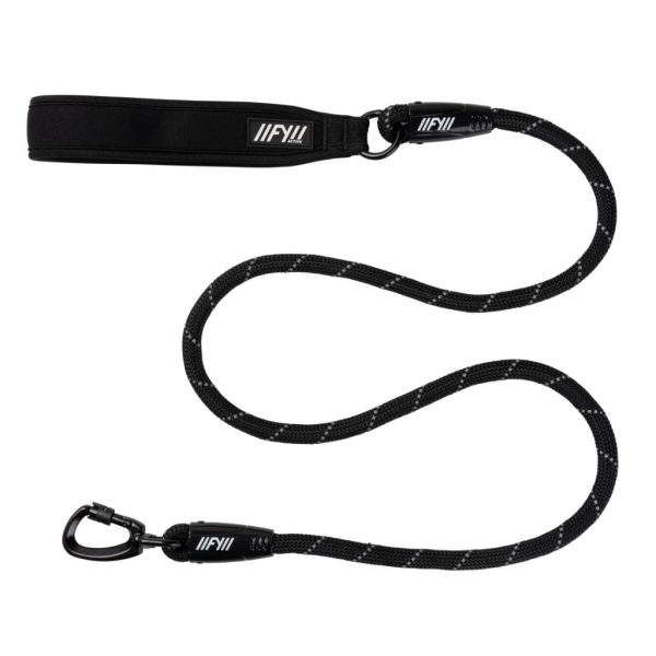 Black - Correa para perros de cuerda FY Active - vista 2